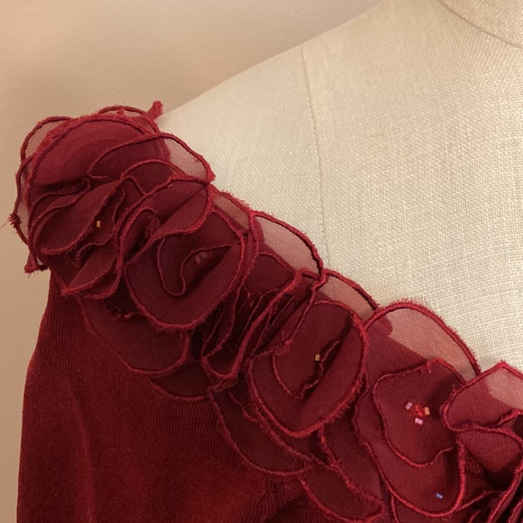 Red Joseph Ribkoff Red Top - Picture 6 of 7